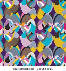 A vibrant and contemporary abstract geometric pattern with colorful shapes in a modern and dynamic design