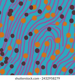 Lebendiger, kontinuierlicher, eleganter Schönheitsschablonen-Hintergrund. Lebendige nahtlose Dekoration Retro-Stil, nahtlose Kulisse. Pastell wiederholte Farbe trendige Kunstwerk Textur. 