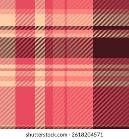 Vibrant coral and beige plaid pattern.  Perfect for textile design, fashion, or website backgrounds.