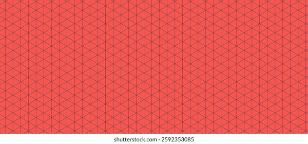 Vibrant coral geometric pattern.  Intricate, repeating design of interconnected triangles creates a modern, textured effect. Ideal for backgrounds, website designs, or textile prints.