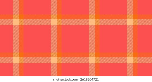 Vibrant coral and orange plaid pattern.  Perfect for textile design, website backgrounds, or fashion projects.
