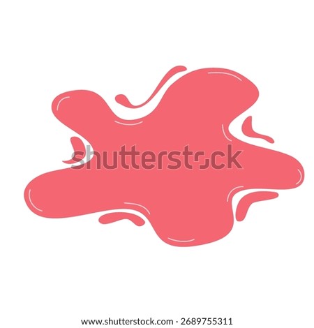 Vibrant coral paint splash with unique design, perfect for adding a playful touch to any creative project