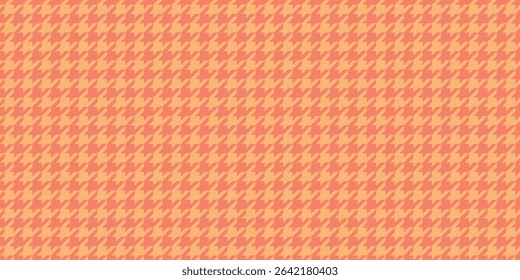 Vibrant coral and peach houndstooth pattern.  Perfect for textile design, website backgrounds, or fashionrelated projects. This classic yet modern texture offers a sophisticated and stylish aesthetic.