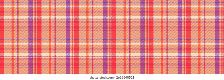 Vibrant coral and peach plaid pattern.  Perfect for textile design, website backgrounds, or fashion projects.  This seamless texture offers a cheerful, summery aesthetic.