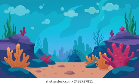 Vibrant Coral Reef Vector Art Dive into Stunning Underwater Imagery