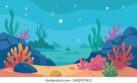 Vibrant Coral Reef Vector Art Dive into Stunning Underwater Imagery