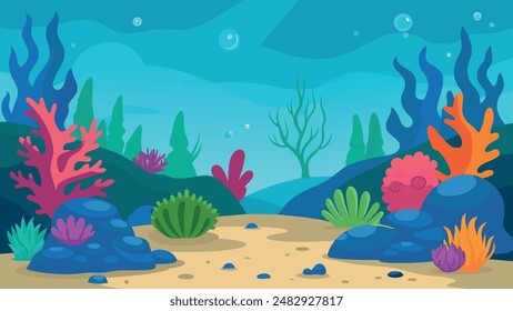 Vibrant Coral Reef Vector Art Dive into Stunning Underwater Imagery