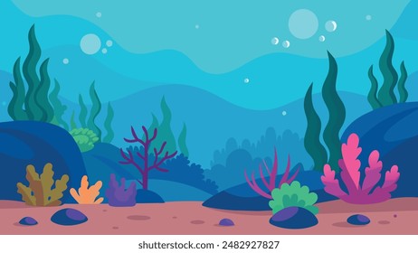 Vibrant Coral Reef Vector Art Dive into Stunning Underwater Imagery