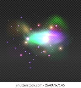 Vibrant Cosmic Explosion with Colorful Light Effects