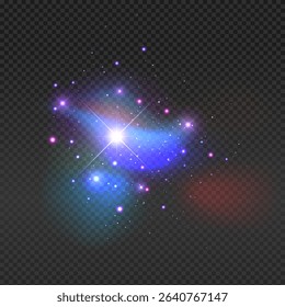 Vibrant Cosmic Explosion with Colorful Light Effects
