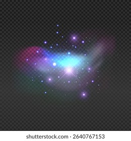Vibrant Cosmic Explosion with Colorful Light Effects