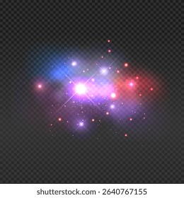Vibrant Cosmic Explosion with Colorful Light Effects