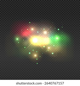 Vibrant Cosmic Explosion with Colorful Light Effects