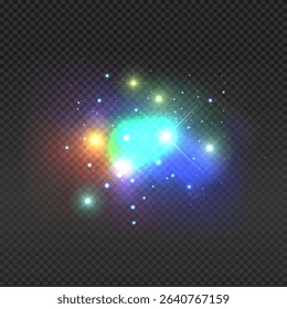 Vibrant Cosmic Explosion with Colorful Light Effects