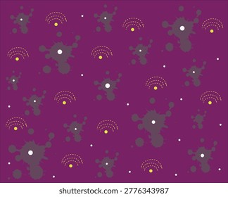 Vibrant Cosmic Paint Splatter Pattern Design