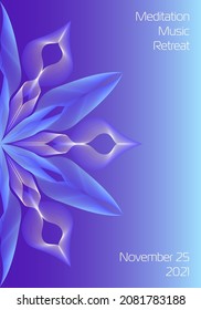 Vibrant cover design with abstract gradient mandala