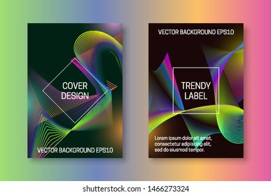 Vibrant cover template with colorful fantasy backdrop. Trendy brochures or packaging backgrounds.