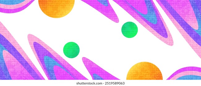 Vibrant and Creative Cover or Banner Design Template in Colorful Gradient. Abstract Layout Design with Texture Effect