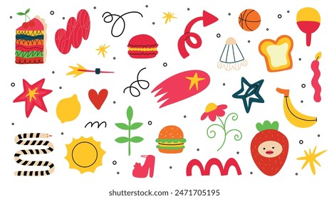 Vibrant Creative Doodle Vector Set