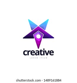 Vibrant Creative Star Point Logo Design