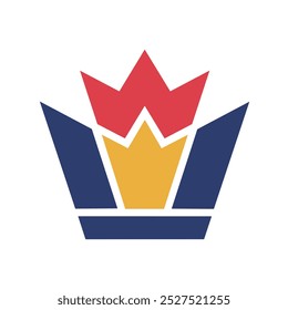 A Vibrant Crown Logo with Strong Impactful Lines