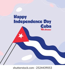 Banner vibrante do Dia da Independência de Cuba.