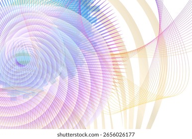 Plano de fundo pontilhado curvo vibrante com elementos de malha de gradiente em fluxo