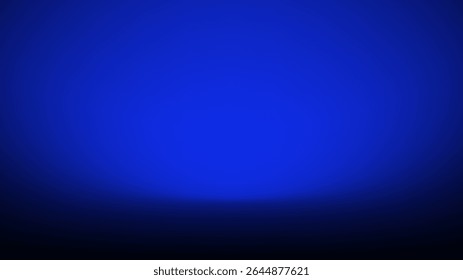 A vibrant dark blue gradient background with a spotlight effect from the top, creating a dramatic and elegant ambiance