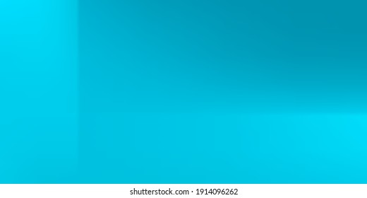 Vibrant Dark Blue Smooth Surface Backdrop. Modern Empty Bright Watercolor Colorful Blurred Texture. Azure Sea Ocean Aqua Gradient Mesh Illustration. Water Turquoise Blank Trendy Screens Background.