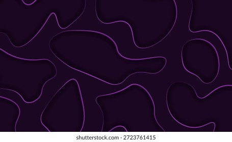 Un vibrante fondo púrpura oscuro con líneas suaves y ondulantes que forman un diseño abstracto y fluido, evocando una sensación de profundidad y elegancia moderna.
