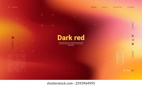 A vibrant dark red gradient fills the digital canvas, showcasing blurred edges and abstract shapes. This captivating design highlights a modern aesthetic suitable for various applications.