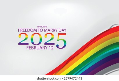 A vibrant design celebrating National Freedom to Marry Day