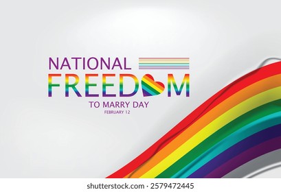 A vibrant design celebrating National Freedom to Marry Day