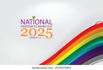 A vibrant design celebrating National Freedom to Marry Day