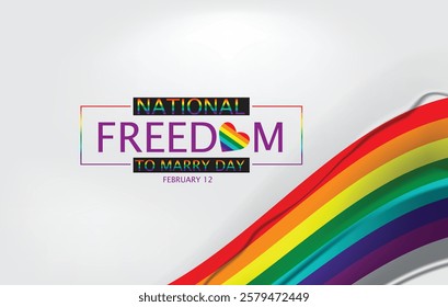 A vibrant design celebrating National Freedom to Marry Day