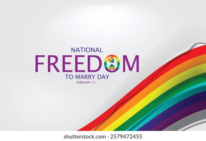 A vibrant design celebrating National Freedom to Marry Day