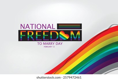 A vibrant design celebrating National Freedom to Marry Day