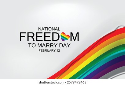 A vibrant design celebrating National Freedom to Marry Day