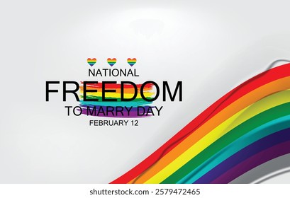 A vibrant design celebrating National Freedom to Marry Day