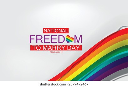 A vibrant design celebrating National Freedom to Marry Day