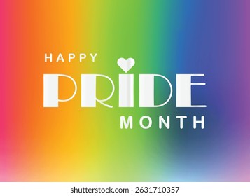  Vibrant design with heart symbol on a rainbow background. Ideal for promoting inclusion, freedom, and equality in community, cultural, or digital campaigns.