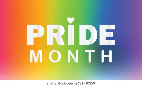  Vibrant design with heart symbol on a rainbow background. Ideal for promoting inclusion, freedom, and equality in community, cultural, or digital campaigns.