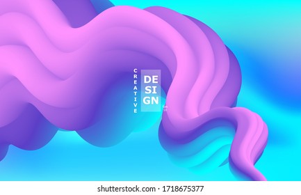 Vibrant Design. Liquid Color. Fluid Background. Colorful Futuristic Poster. Abstract Flow. Vibrant Color. Trendy Poster. Colorful Gradient. Ink Liquid. 3d Wave. Fluid Colors. Flow Wave.