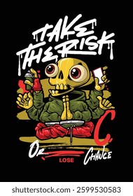 A vibrant and detailed graffiti-style illustration featuring a cool street art character wearing a snapback, hoodie, and sunglasses. The bold colors and urban aesthetic make this vector artwork