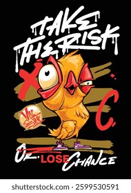 A vibrant and detailed graffiti-style illustration featuring a cool street art character wearing a snapback, hoodie, and sunglasses. The bold colors and urban aesthetic make this vector artwork