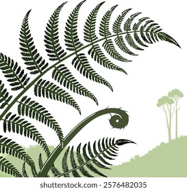  A vibrant, detailed green fern perfect for natural, botanical, and eco-themed projects.