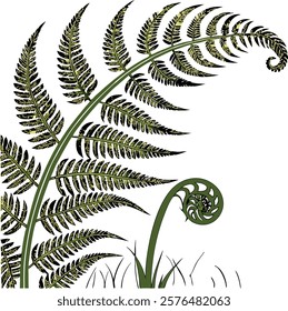  A vibrant, detailed green fern perfect for natural, botanical, and eco-themed projects.