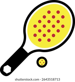 A vibrant and detailed illustration of a pickleball vector