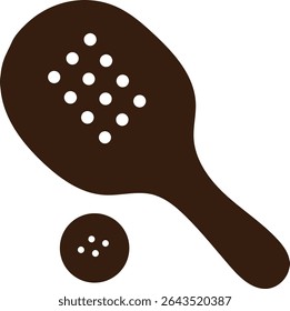 Uma ilustração vibrante e detalhada mostrando um pickleball, possivelmente com paddles ou jogadores sutilmente incorporados. 