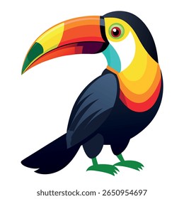 a vibrant and detailed illustration of a toucan pe
